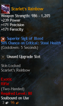 MMOJUGG Guild Wars 2 US Scarlet's Rainbow Details View of Item Function and Use